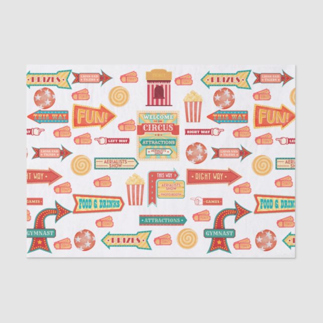 Papel De Seda Tema do Grande Circo (Frente )