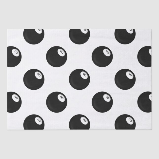 Papel De Seda Tema Oito Ball Billiard (Frente )