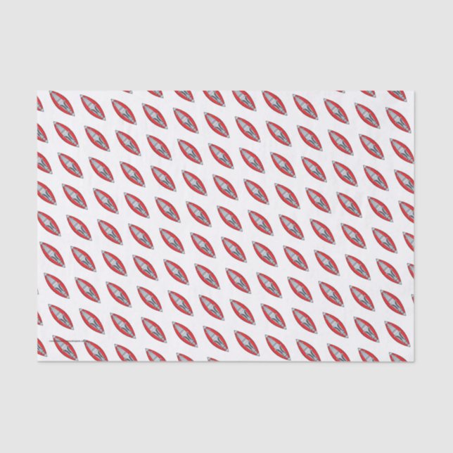 Papel De Seda Tema Whitewater Red Inflatable Kayak Fun (Frente )