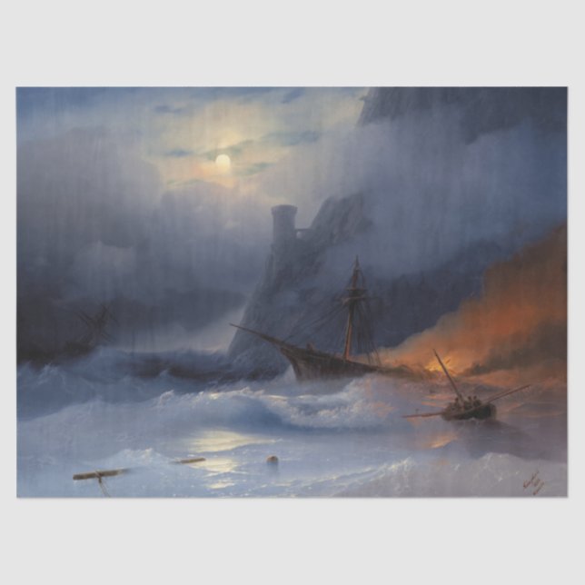 Papel De Seda Tempest de Ivan Aivazovsky (Frente )