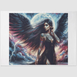 Papel De Seda Tempestade Anjo Escuro