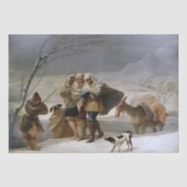 Papel De Seda Tempestade de neve no inverno (por Francisco Goya)