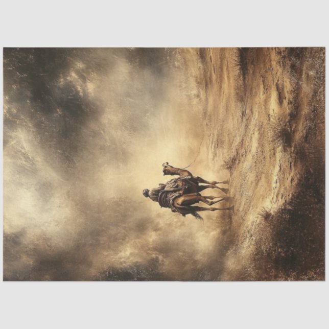 Papel De Seda Tempestade no Deserto do Saara em Desnutação (Frente )