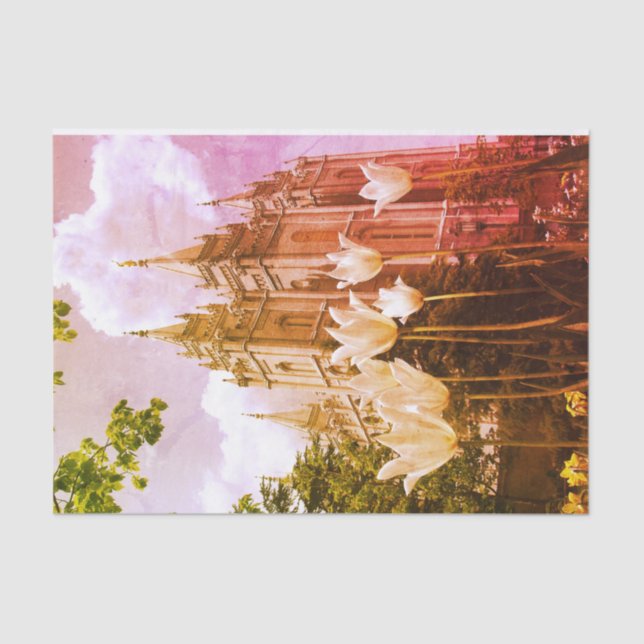 Papel De Seda Templo de Mormon de Salt Lake City, Utá (Frente )