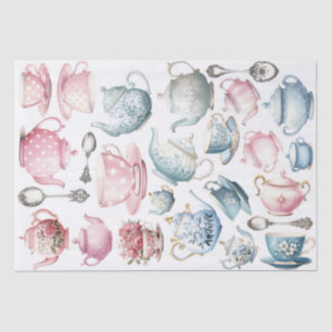 Papel De Seda Tempo para o padrão Tea Vintage