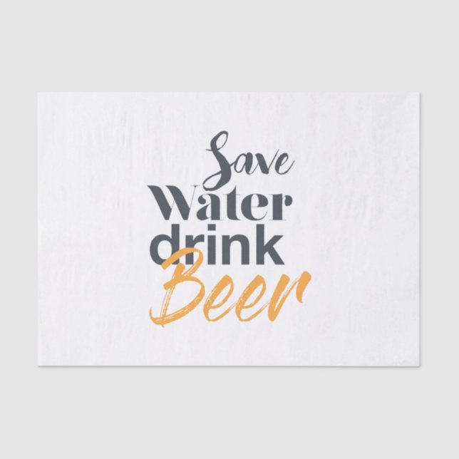 Papel De Seda Tendência, engraçada, design urbana economiza água (Frente )