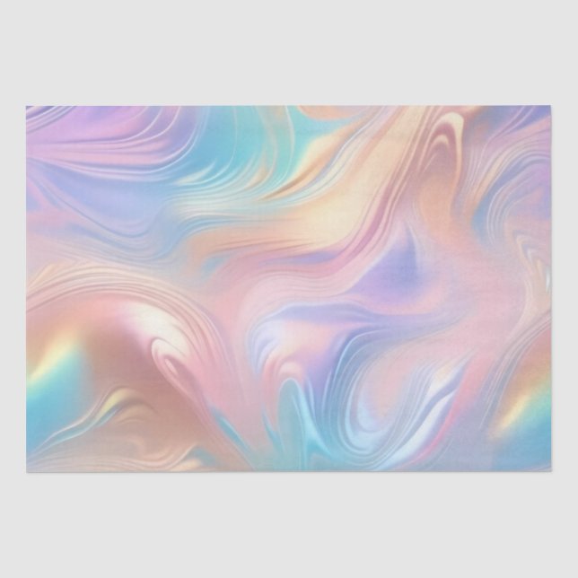 Papel De Seda Tendência pastel cor-de-rosa abstrato azul (Frente )