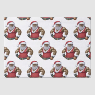 Papel De Seda Tenha Um Melanino Natal Negro Papai Noel