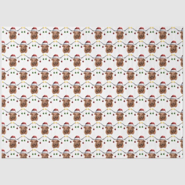 Papel De Seda Tenha uma Feliz de Natal Hielan Coo (Frente )