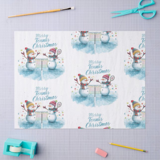 Papel De Seda Tenis Natal  Papai Noel de Neve (Arte )