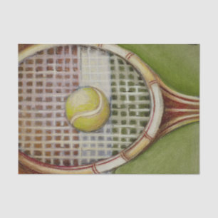 Papel De Seda Tênis Racket com Ball Lay na Corte