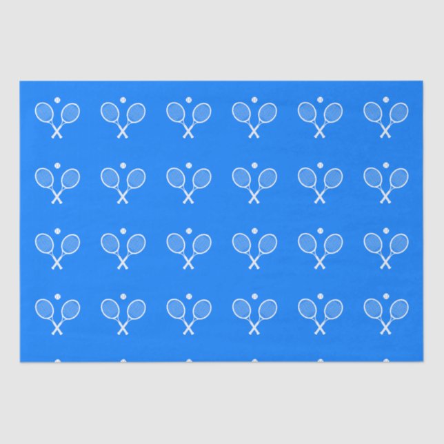 Papel De Seda Tênis Rackets Fundo Azul (Frente )