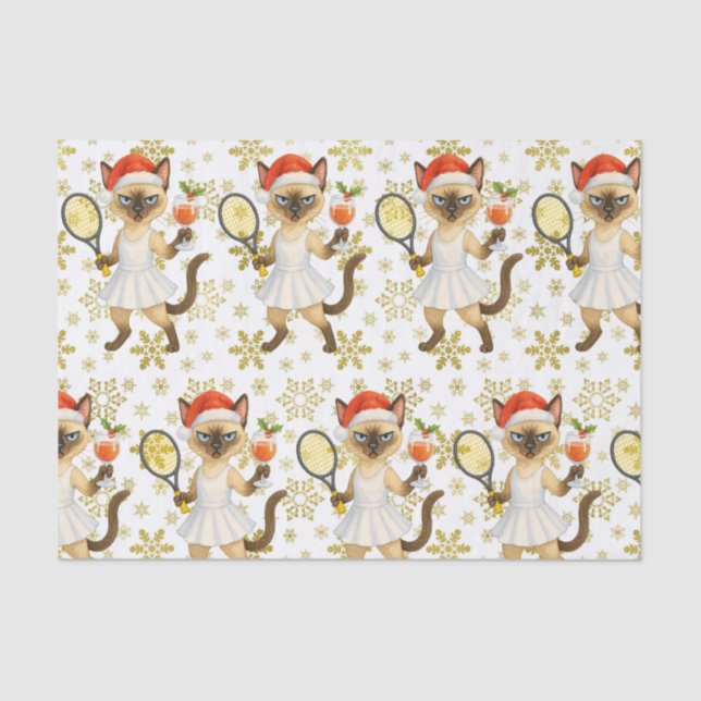 Papel De Seda Tennis Christmas Mug Cat Lovers  (Frente )