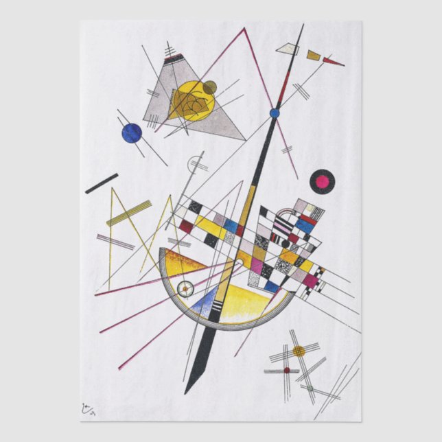 Papel De Seda Tensão Delicada #85 -  Decoupage de Kandinsky  (Frente )