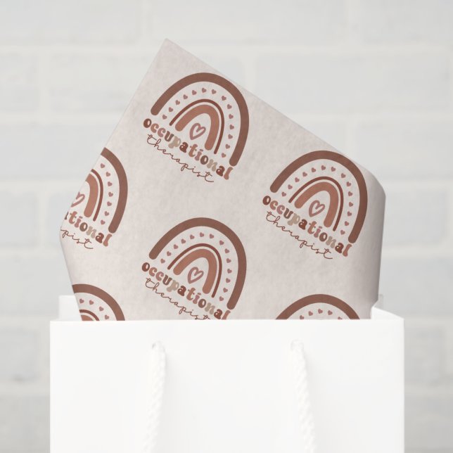 Papel De Seda Terapêutica Ocupacional Boho Rainbow OT (Sacola de presentes)