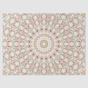 Papel De Seda Terra Terrosa e Padrão Mandala de Ferrugem