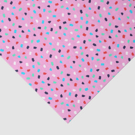 Papel De Seda Terraço Colorido Padrão Confete Rosa Toranja