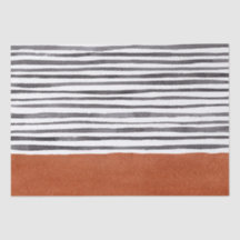 Terracotta e Black White Stripes