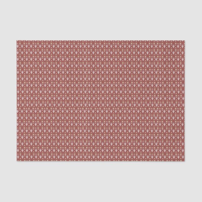 Papel De Seda Terracotta Elegante Ditsy Floral (Frente )
