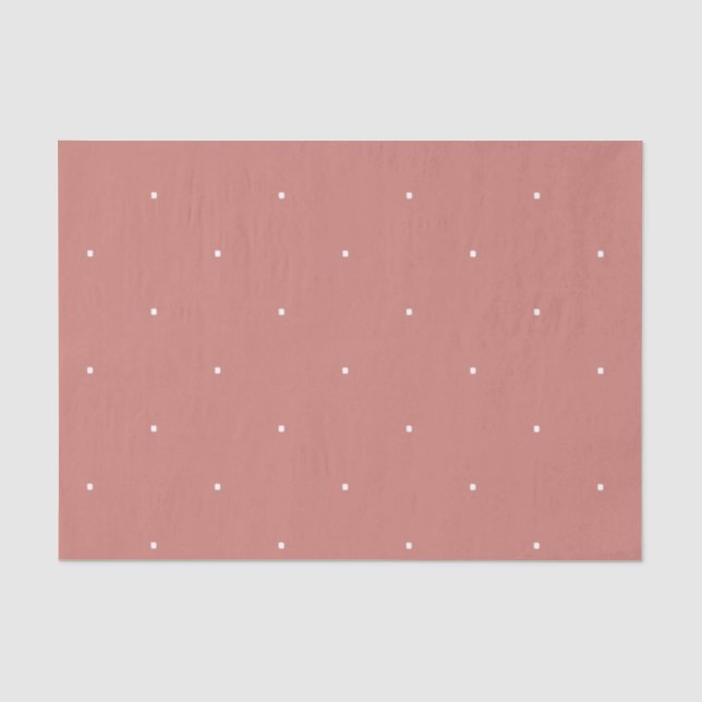 Papel De Seda Terracotta Rosa Branco Padrão (Frente )