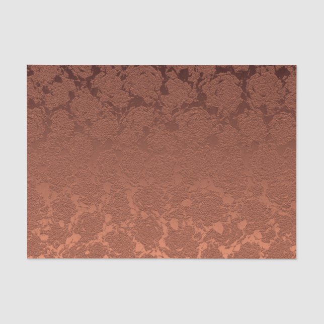 Papel De Seda Terracotta Russo Elegante Queda Floral (Frente )