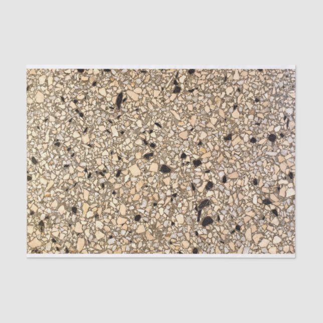 Papel De Seda Terrazzo Alla Venezia Textura DIY Decor Loft Beige (Frente )
