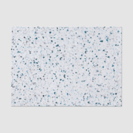 Papel De Seda Terrazzo Elegante Teal Blue Verde Cinza Retro