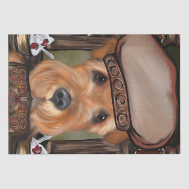 PAPEL DE SEDA TERRIER AIREDALE (Frente )