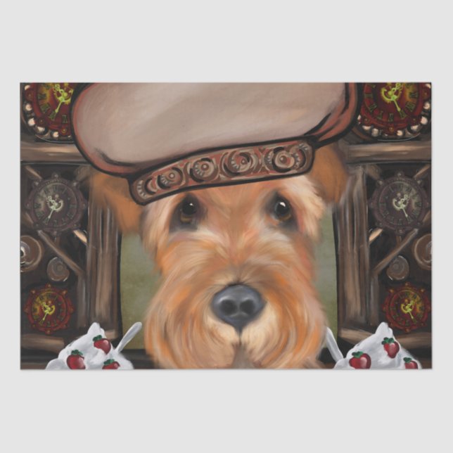 PAPEL DE SEDA TERRIER AIREDALE (Frente )