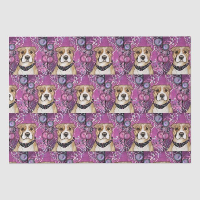 PAPEL DE SEDA TERRIER STAFFORDSHIRE AMERICANO (Frente )