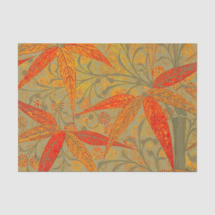 Papel De Seda Terthy Bamboo Art Vintage Impressão Orange