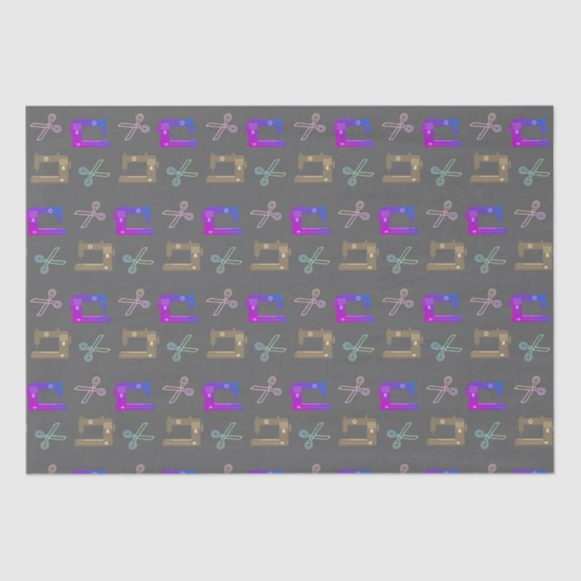 Papel De Seda Tesouras Coloridas de Costura de Alcoba (Frente )