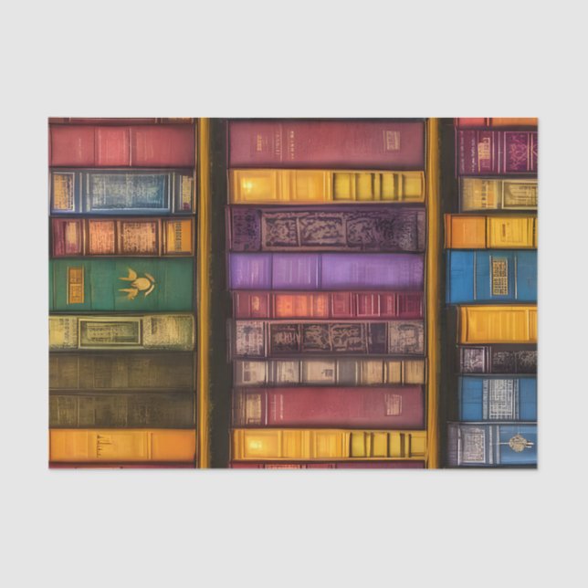 Papel De Seda Tesouros literários - Livros antigos clássicos (Frente )