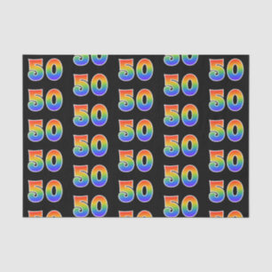 Papel De Seda Teste padrão "50" do espectro do arco-íris do