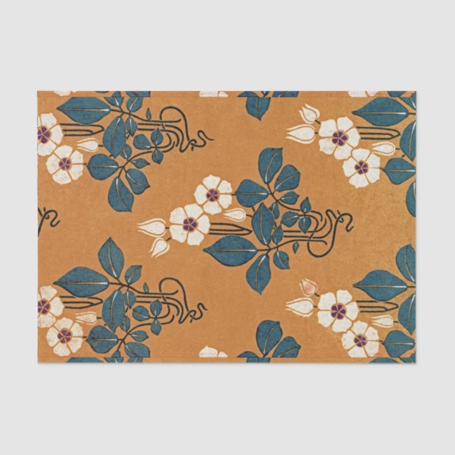 Papel De Seda Teste padrão #7 de Nouveau da arte (Frente )