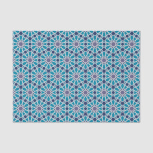 Papel De Seda Teste padrão abstrato em azul e em cinzento