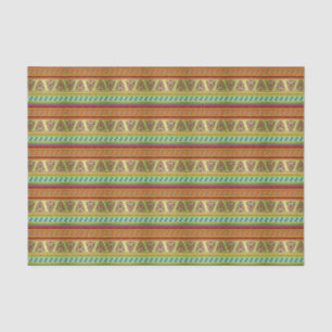Papel De Seda Teste padrão africano colorido de Kente da listra