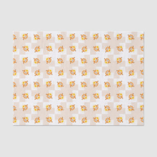 Papel De Seda Teste padrão alaranjado da ilustração da coruja