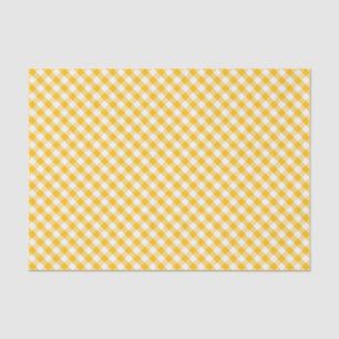 Papel De Seda Teste padrão amarelo da verificação do guingão