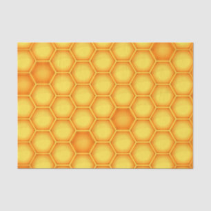 Papel De Seda Teste padrão amarelo do favo de mel