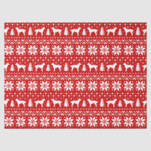 Papel De Seda Teste padrão anatólio do Natal dos cães de past