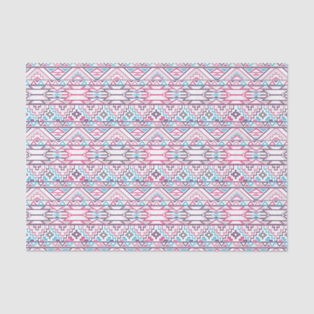 Papel De Seda Teste padrão asteca geométrico abstrato 3 (Frente )