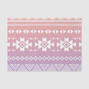 Papel De Seda Teste padrão asteca tribal do ombre