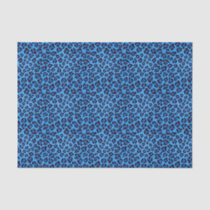 Papel De Seda teste padrão azul da textura do leopardo