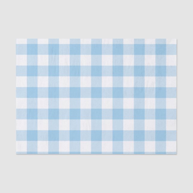 Papel De Seda Teste padrão azul da verificação do búfalo (Frente )