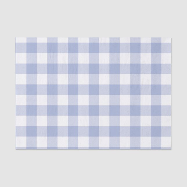 Papel De Seda Teste padrão azul da verificação do búfalo de (Frente )
