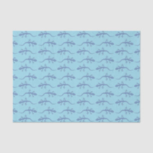 Papel De Seda Teste padrão azul do lagarto