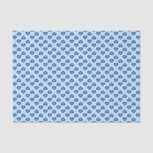 Papel De Seda Teste padrão azul dos corações