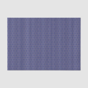 Papel De Seda Teste padrão azul & Dourado do Arabesque da