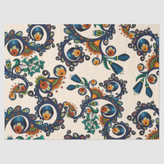 Papel De Seda Teste padrão boémio colorido do chique do hippy da